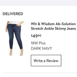 Wit + Wisdom AB-Solution skinny ankle jeans